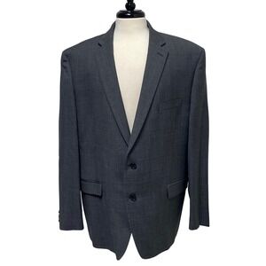 Lauren Ralph Lauren Blazer Mens 48R Gray Pattern Two Button Wool Suit Jacket